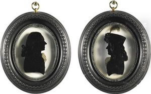 A Pair Of Regency Reverse Glass Painted Profiles by Charles (of Bath) Rosenberg