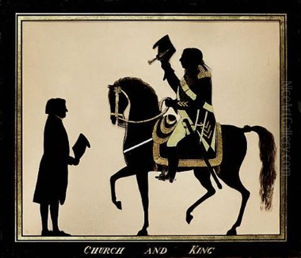 Church And King, George Iii Seated Astride His Horse, Wearing Uniform, Coat With Epaulette And Chevrons, His Cross Belt With Plate Bearing Royal Insignia, The Breast Star Of The Order Of The Garter... - view 1