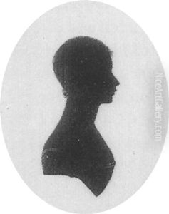 A Young Girl With Short Hair, Profile To The Right, Wearing Low-cut Dress