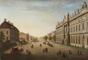 A View Between The Palace And Unten Den Linden With The Zeughaus, Crown Prince's Palace And Opera