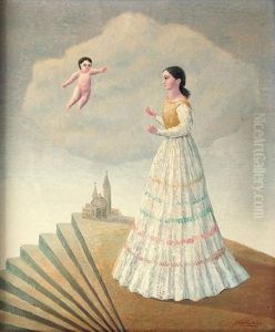 Anunciacion Con Escalera En Abanico by Emilio Rosenblueth