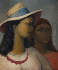 Dos Mujeres - Una Con Sombrero by Emilio Rosenblueth