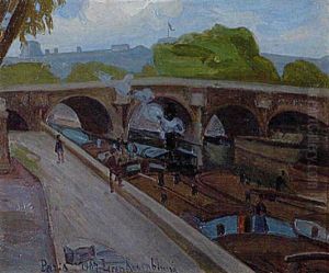 Paris Mit Seinebrucke Paris Mit Seinebrucke