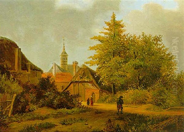 Blick Auf Ein Dorf Mit Figuren - view 1