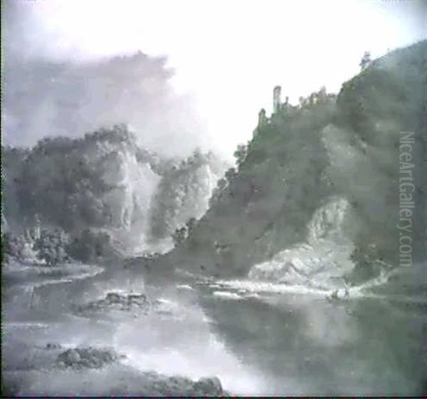 Flusslandschaft (an Lahn Oder Mosel?) - view 1