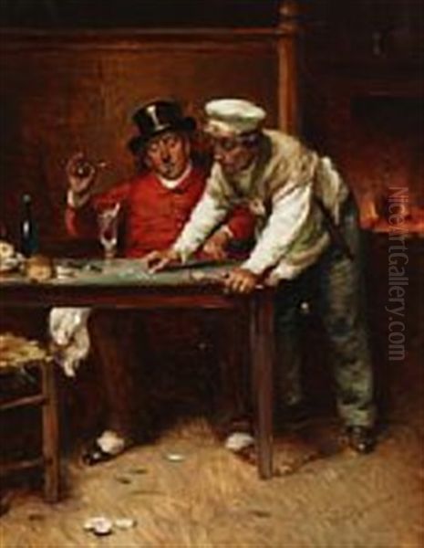 The Coachman Is Paying, Motif From A Parisian Restaurant - view 1