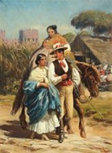 A Young Italian Couple On A Walk