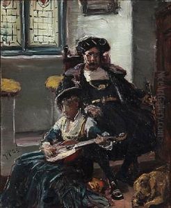 Christian Ii Og Hans Elskerinde Dyveke (study) by Vilhelm J. Rosenstand