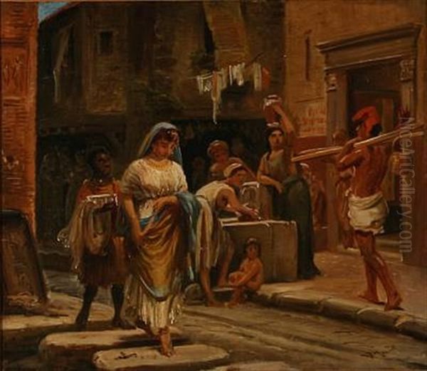 Historical Street Scene In Pompeii, Italy - view 1