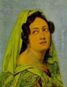 Italienerin Mit Perlencollier