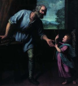 Giuseppe Falegname E Gesu' Fanciullo by Fabrizio Boschi