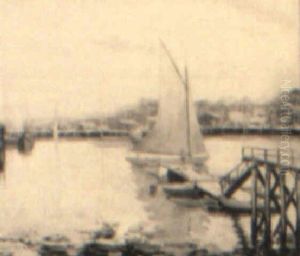Sailboats In Harbor by Albert Rosenthal