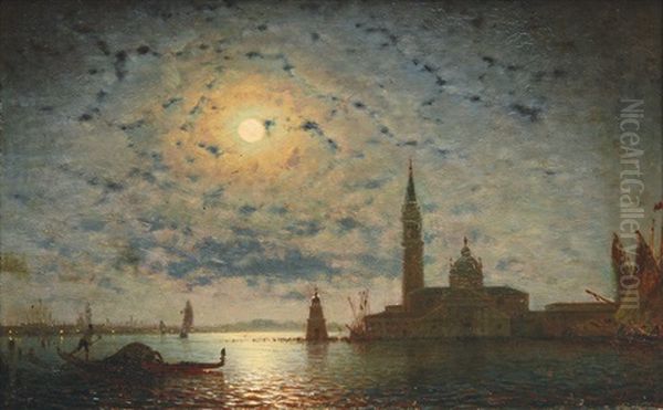 Venice, S. Giorgio Maggiore In The Moonlight - view 1