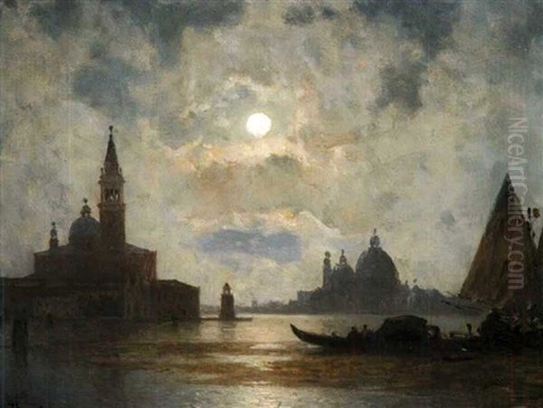 L'entree Du Grand Canal A Venise, Le Soir - view 1