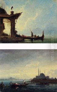 Vue De Constantinople by Amedee Rosier