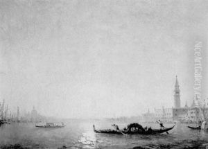 A View Over The Grand Canal, Venice by Amedee Rosier