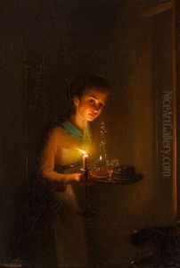 Young Woman With Candlelight Glow