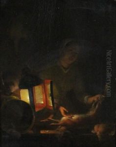 Candle Scene by Johannes Rosierse
