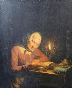 Old Woman With Candlelight