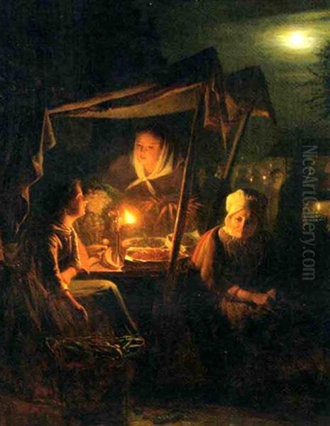 Nocturne: Selling Berries On The Evening Market - view 1