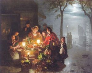 An Evening Market by Johannes Rosierse