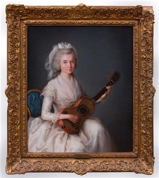 Portrait Of A Lady In A White Dress - view 1