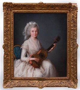 Portrait Of A Lady In A White Dress by Alexander Roslin