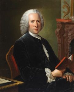 Portrait Of A Gentleman With A Book by Alexander Roslin