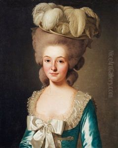 Portrait Of A French Lady, (called "mademoiselle De Bionville") by Alexander Roslin