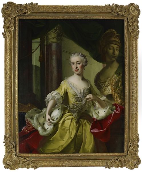 Portrait Of Maria Felice Colonna, Princess Of Buccheri And Villafranca, In The Palace Interior - view 1