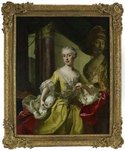 Portrait Of Maria Felice Colonna, Princess Of Buccheri And Villafranca, In The Palace Interior by Alexander Roslin