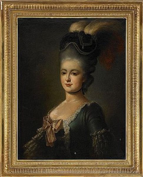 Portratt Forestallande Storfurstinnan Maria Fjodorovna, Sedermera Kejsarinna Av Ryssland - Midjebild - view 1