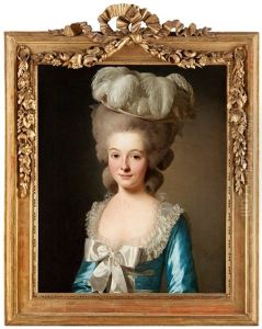 Portratt Av Fransk Dam (kallad Mademoiselle De Bionville) by Alexander Roslin