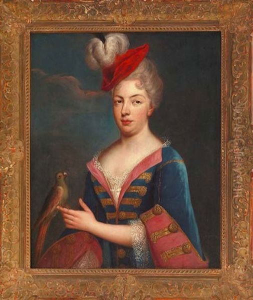 Portrait Of A Gentlewoman Dressed A La Militaire - view 1