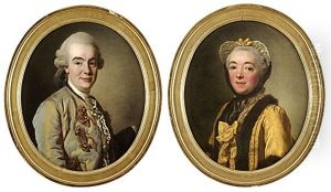 Herrportratt (+ Damportratt; Pair) by Alexander Roslin