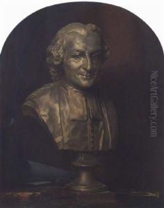 Un Tableau Representant Le Buste En Bronze De Feu L'abbe Gougenot by Alexander Roslin