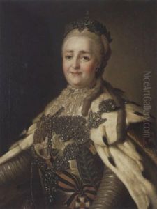 Portrait De La Reine Catherine De Russie by Alexander Roslin