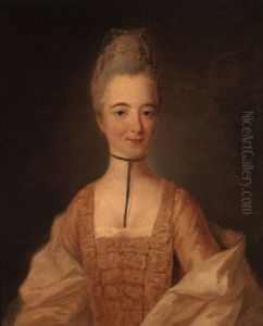 Portrait Of A Lady In A Decollete Dress And A Wrap by Alexander Roslin