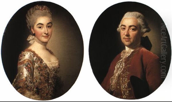 Portrait Of Arthur Montaudouin De Launay In A Red Velvet Jacket - view 1