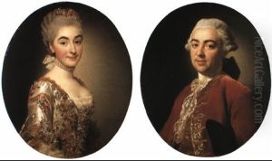 Portrait Of Arthur Montaudouin De Launay In A Red Velvet Jacket