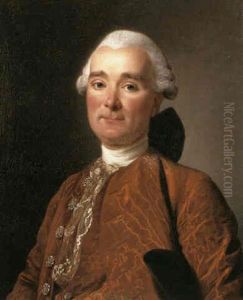 A Portrait Of Martin Pierre Foache, Half Length, Wearing A  Russet Coloured Silk Waistcoat And Jacket, His Hat Tucked