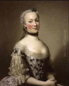 Portrait De La Comtesse Jean-charles Mniszech, Nee Zamoyska by Alexander Roslin