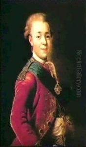 A Portrait Of The Grand Duke, Tsarevich And Heir Pavel Petrovich (later Paul I) by Alexander Roslin