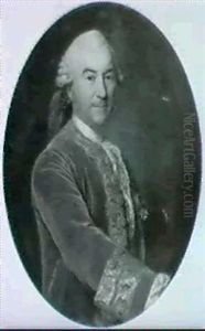 Portrait Of A Gentleman Said To Be The Marquis Jean Joseph  Rigot De Montjoux, Half Length, Wearing A Mauve Velvet
