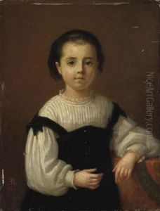 Portrait De Marie Blanche Enfant by Emma Adele (Blanche) Roslin