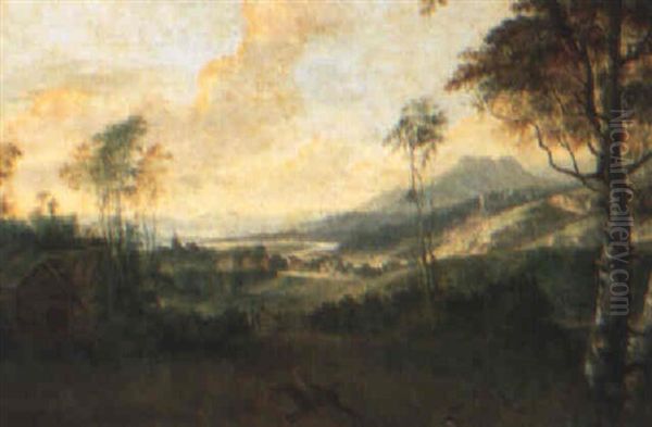 English River Valley With Horsemen - view 1