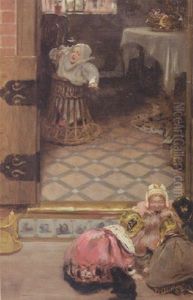 Interior With Children Playing by Joseph Thorburn Ross