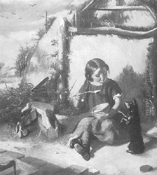 Young Girl Feeding Her Puppy - view 1