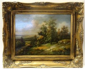 Romantic Landscape by Karl (Charles) Ross