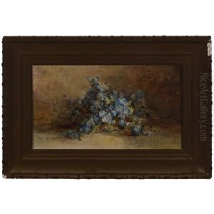 Blue Flowers On A Ledge by Mary Herrick Ross